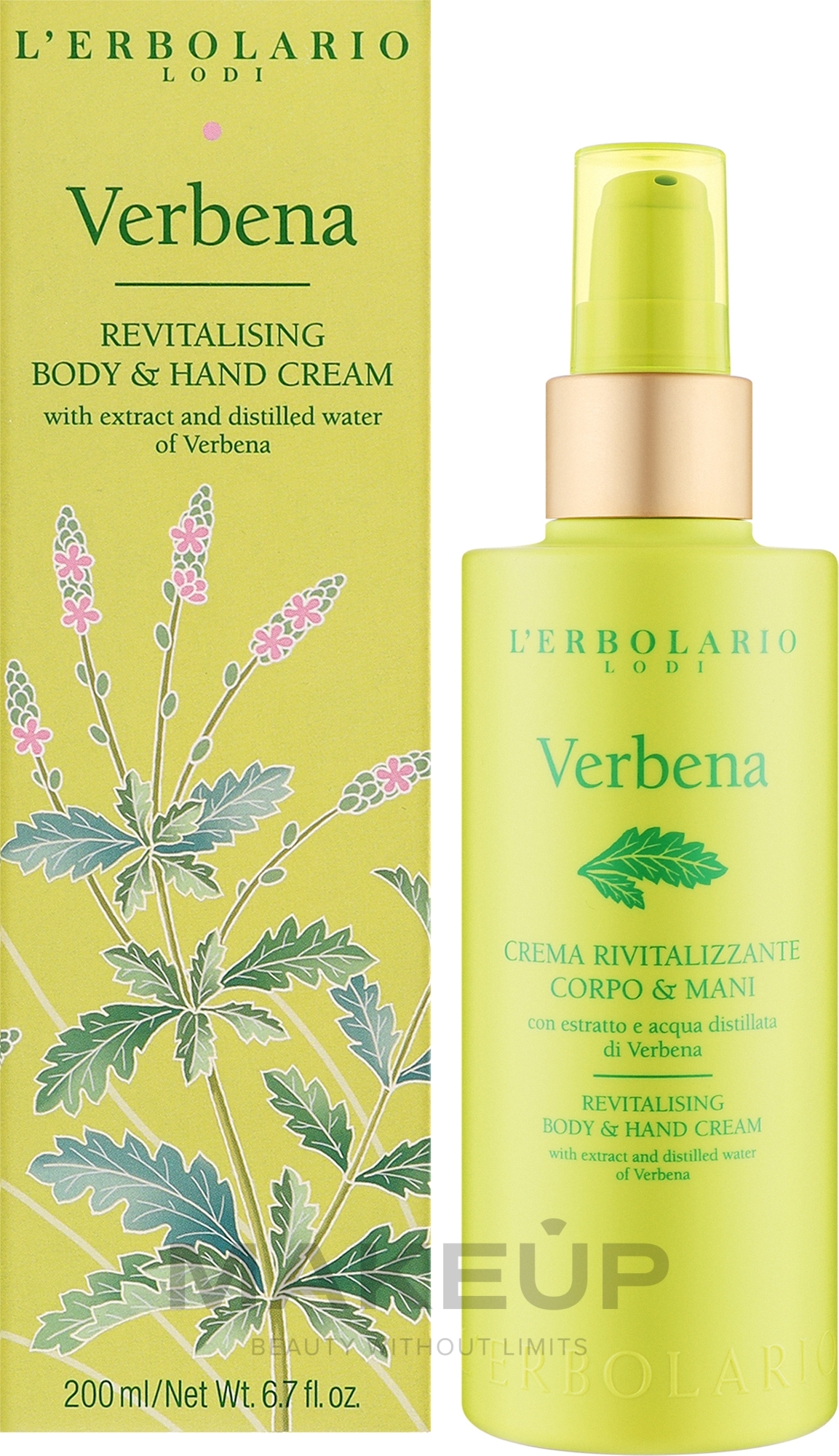 L'erbolario Verbena - Perfumowany krem ​​do ciała i rąk — Zdjęcie 200 ml