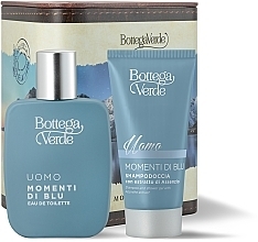 Bottega Verde Momenti Di Blu - Zestaw (edt/50ml + sh/gel/50ml + metal/box/1pc) — Zdjęcie N1