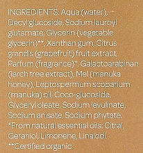 WYPRZEDAŻ Oczyszczający żel z miodem manuka do cery normalnej i tłustej - Natural Being Manuka Cleanser * — Zdjęcie N4