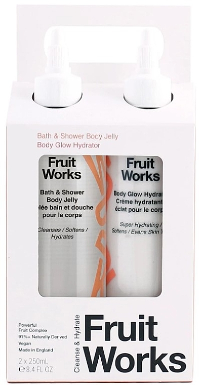 Zestaw - Fruit Works Cleanse & Hydrate Duo (sh/jelly/250ml + b/lot/250ml) — Zdjęcie N1