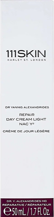 Rewitalizujący lekki krem ​​do twarzy na dzień - 111SKIN Repair Day Cream Light NAC Y2 — Zdjęcie N2