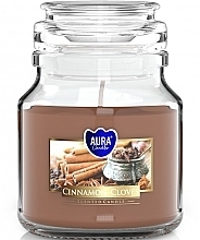 Kup Świeca zapachowa w słoiku Goździki z cynamonem - Bispol Aura Cinnamon Cloves Spa Candles