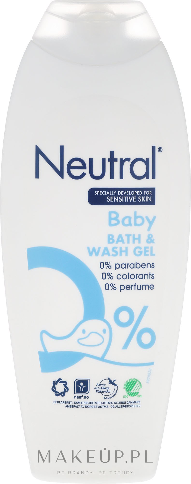 Neutralny żel do kąpieli dla dzieci - Neutral 0% Baby Bath & Wash Gel — фото 250 ml