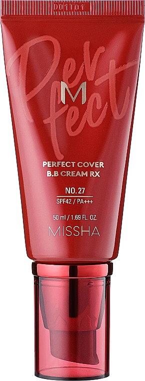 Kryjący krem BB do twarzy - Missha M Perfect Cover BB Cream RX SPF42