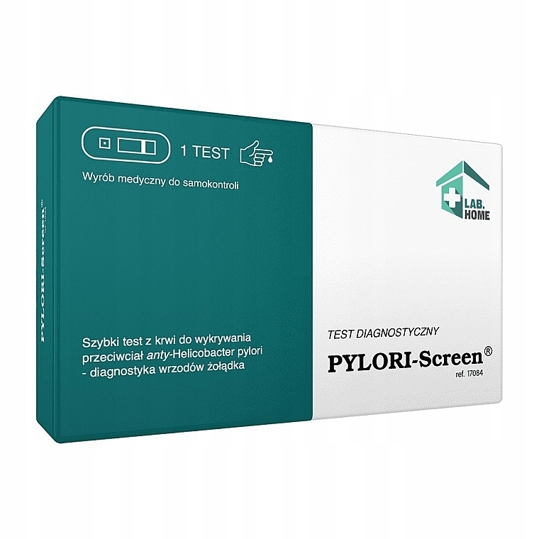 Test diagnostyczny do wykrywania przeciwciał Helicobacter pylori - Lab.Home Pylori-Screen — Zdjęcie N1