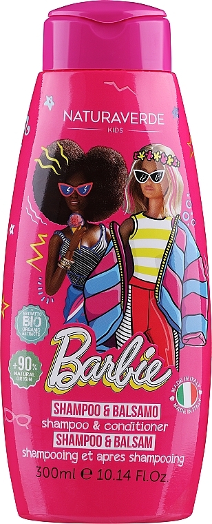 Szampon do włosów i odżywka dla dzieci - Naturaverde Kids Barbie Shampoo & Conditioner — Zdjęcie N1