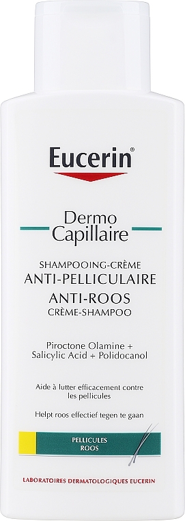 Kremowy szampon przeciwłupieżowy - Eucerin DermoCapillaire Anti-Dandruff Cream Shampoo — Zdjęcie N1