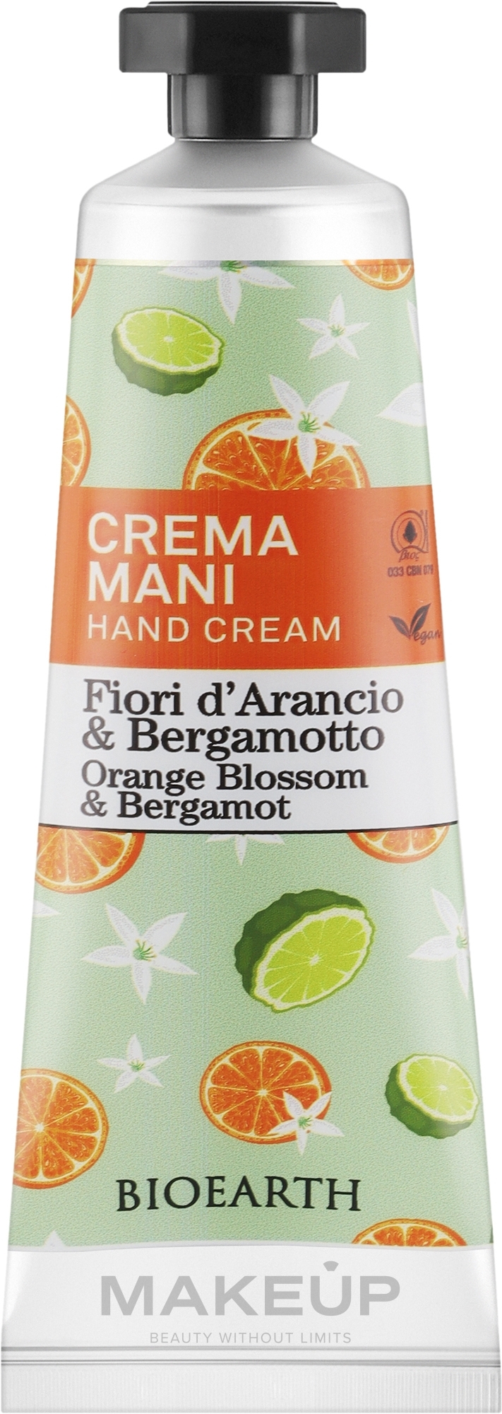Krem do rąk z kwiatem pomarańczy i bergamotki - Bioearth Family Orange Blossom & Bergamot Hand Cream — Zdjęcie 30 ml