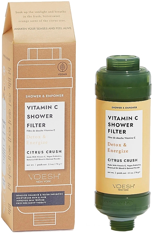 Filtr pod prysznic z witaminą C Cytrusy - Voesh Vitamin C Shower Filter Citrus Crush — Zdjęcie N1