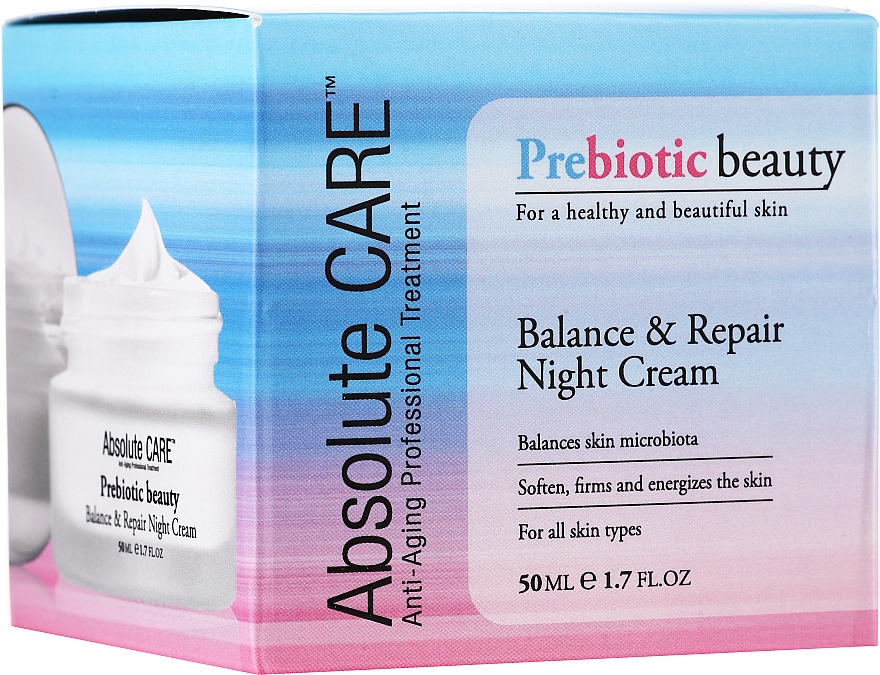 Balansująco-rewitalizujący krem do twarzy na noc - Absolute Care Prebiotic Beauty Balance&Repair Night Cream — Zdjęcie N1