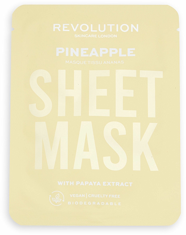 Zestaw maseczek do skóry suchej - Revolution Skincare Dry Skin Biodegradable Sheet Mask (f/mask/3pcs) — Zdjęcie N3