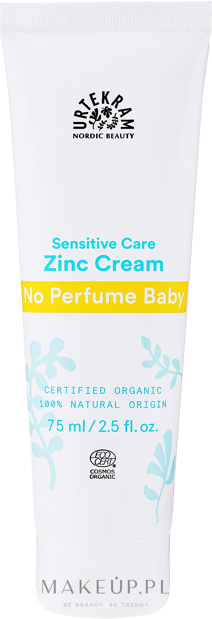 Bezzapachowy krem cynkowy dla dzieci - Urtekram No Perfume Baby Zinc Cream Bio — Zdjęcie 75 ml