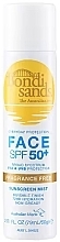 Mgiełka do twarzy z filtrem przeciwsłonecznym, bezzapachowa - Bondi Sands Fragrance Free SPF50+ Face Mist — Zdjęcie N1