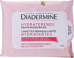 Kup Chusteczki do demakijażu - Diadermine Moisturizing Cleansing Wipes For Dry & Sensitive Skin