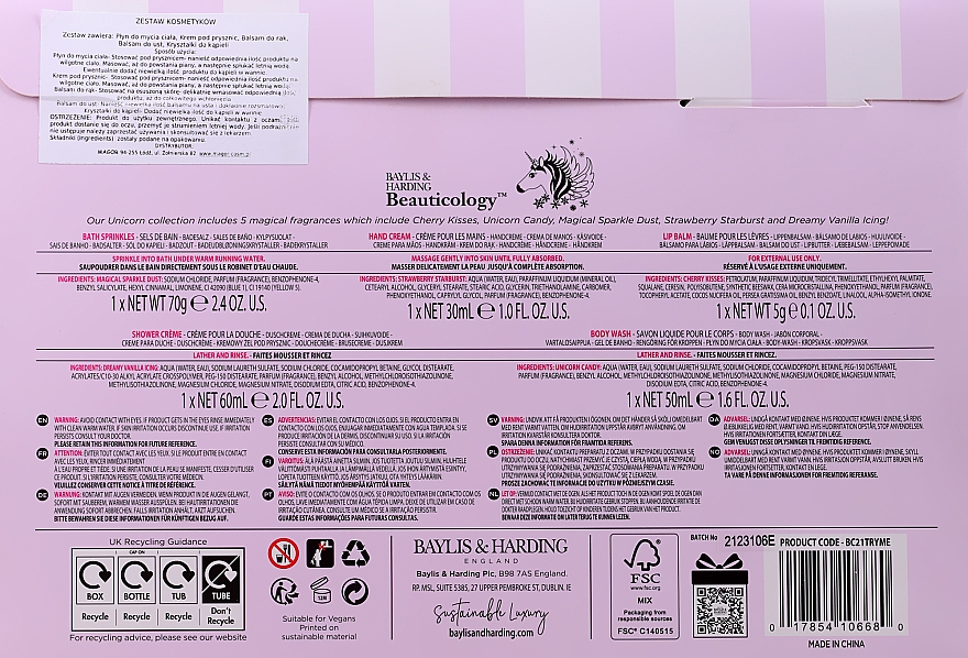 Zestaw, 5 produktów - Baylis & Harding Beauticology Unicorn — Zdjęcie N8