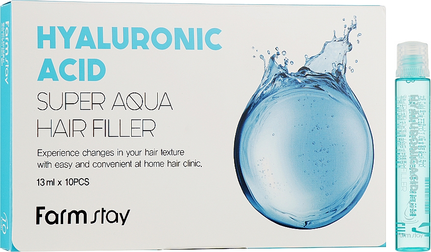 Odżywczy wypełniacz do włosów z kwasem hialuronowym - Farmstay Hyaluronic Acid Super Aqua Hair Filler — Zdjęcie N3