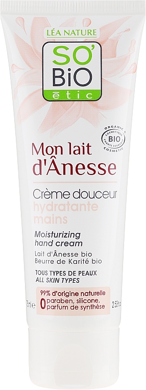 Nawilżający krem do rąk - So'Bio Etic Mon Lait d'Anesse Moisturizing Hand Cream — Zdjęcie N1