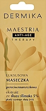 Luksusowa maseczka przeciwzmarszczkowa Ekstrakt ze śluzu ślimaka 5% - Dermika Maestria Anti-Age Therapy — Zdjęcie N1