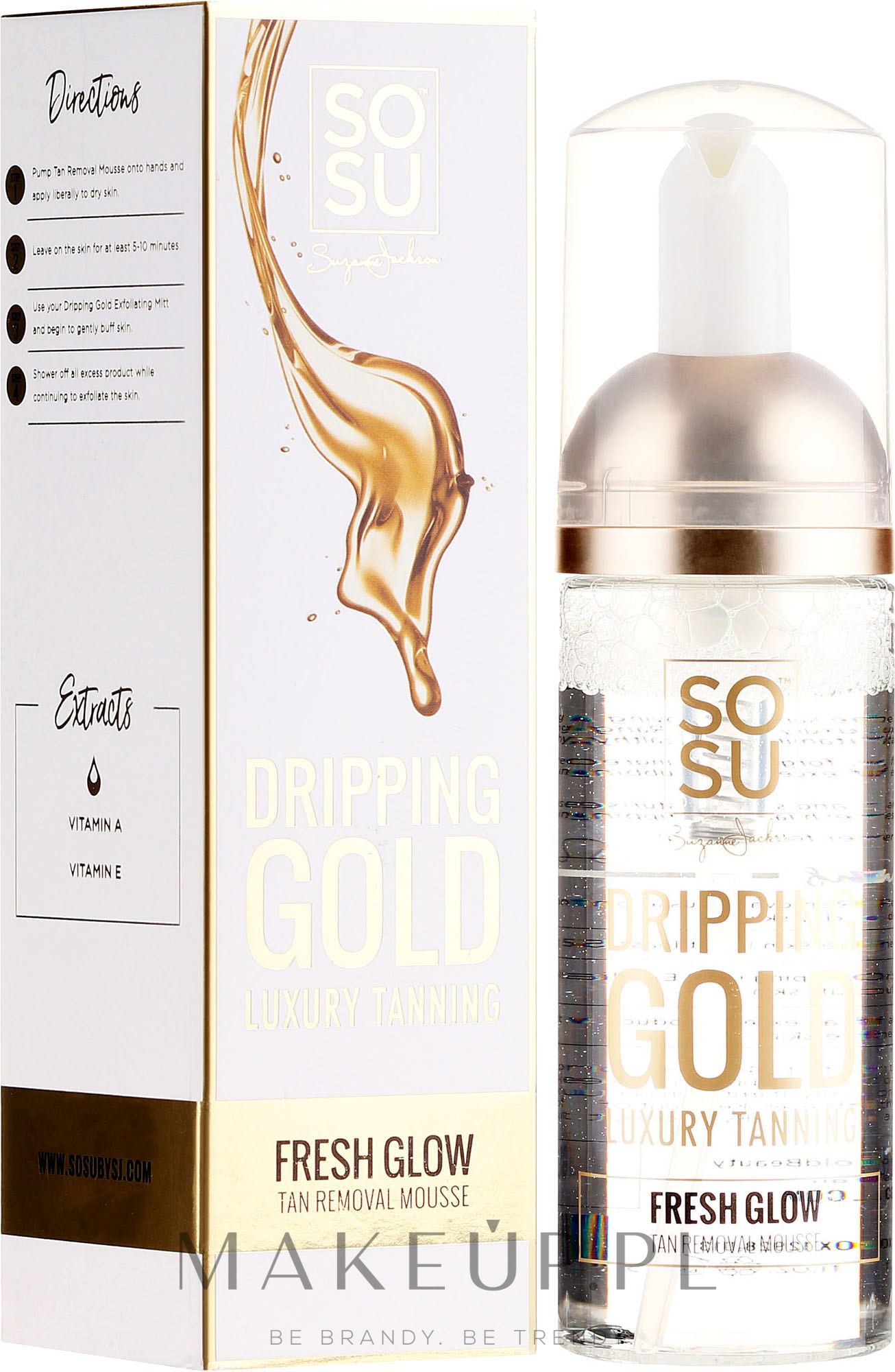 Pianka do usuwania opalenizny - Sosu by SJ Luxury Tanning Dripping Gold Tan Removal Mousse — Zdjęcie 150 ml
