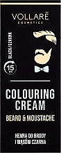 Henna do brody i wąsów, czarna - Vollare Colouring Cream Beard & Moustache Black — Zdjęcie N1