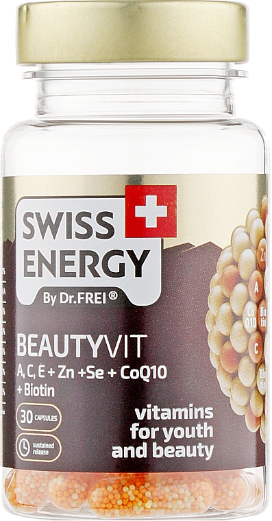 Witaminy w kapsułkach Piękność i Młodość - Swiss Energy BeautyVit