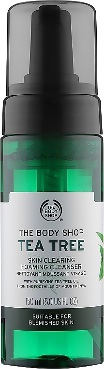 Pianka do mycia twarzy, Drzewo herbaciane - The Body Shop Tea Tree Skin Clearing Foaming Cleanser — Zdjęcie N1