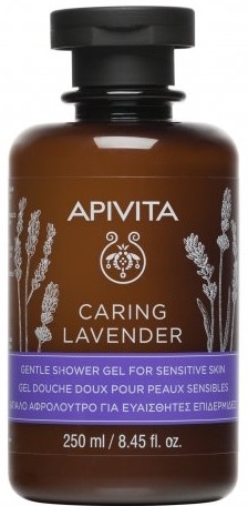 Żel pod prysznic z olejkami eterycznymi Lawenda - Apivita Caring Lavender Shower Gel For Sensitive Skin — Zdjęcie N1