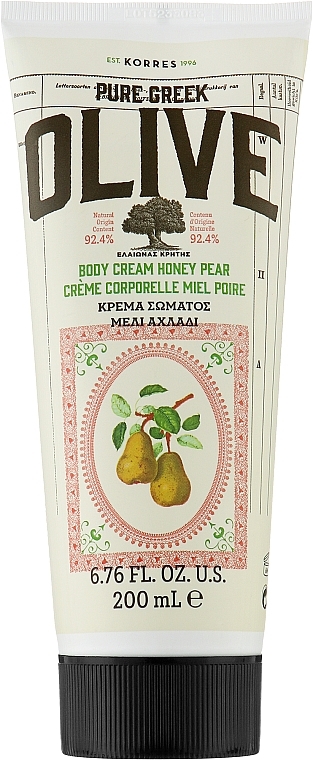 Krem do ciała Miodowa gruszka - Korres Pure Greek Olive Body Cream Honey Pear — Zdjęcie N1