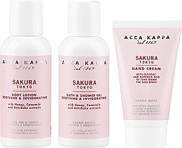 Acca Kappa Sakura Tokyo - Zestaw (sh/gel/100ml + b/lot/100ml + h/cr/75ml) — Zdjęcie N2