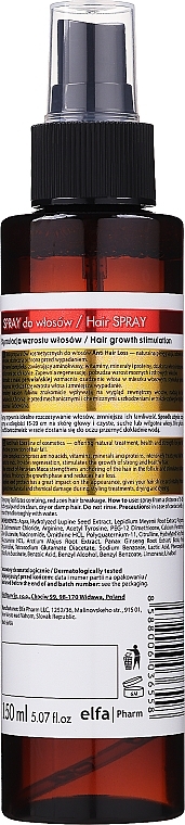Spray stymulujący wzrost włosów osłabionych i z tendencją do wypadania - Dr Sante Anti Hair Loss Spray — Zdjęcie N2
