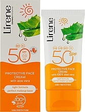 Krem do opalania twarzy z aloesem - Lirene Sun Care Emulsion SPF 50 — Zdjęcie N2
