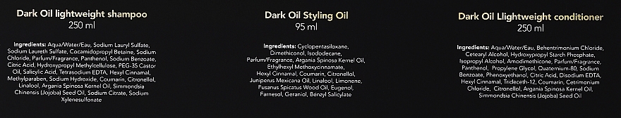Zestaw - Sebastian Professional Dark Oil (sh/250ml + cond/250ml + oil/95ml) — Zdjęcie N3