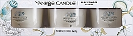 Kup Zestaw świec zapachowych Puder dla niemowląt - Yankee Candle Baby Powder (candle/3x37g)