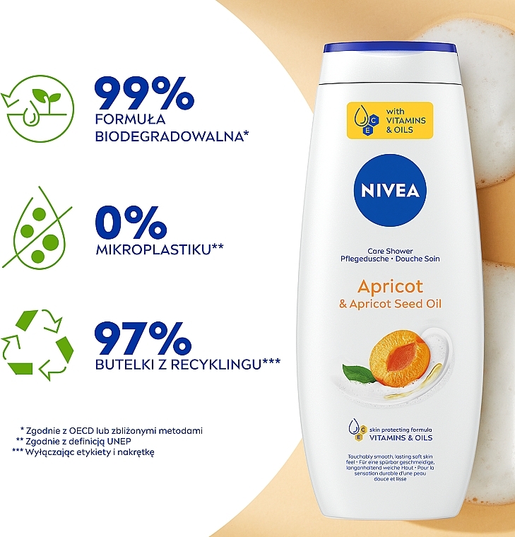 Żel pod prysznic Morela i olej z pestek moreli - NIVEA Blossom Up Apricot Shower Gel — Zdjęcie N6