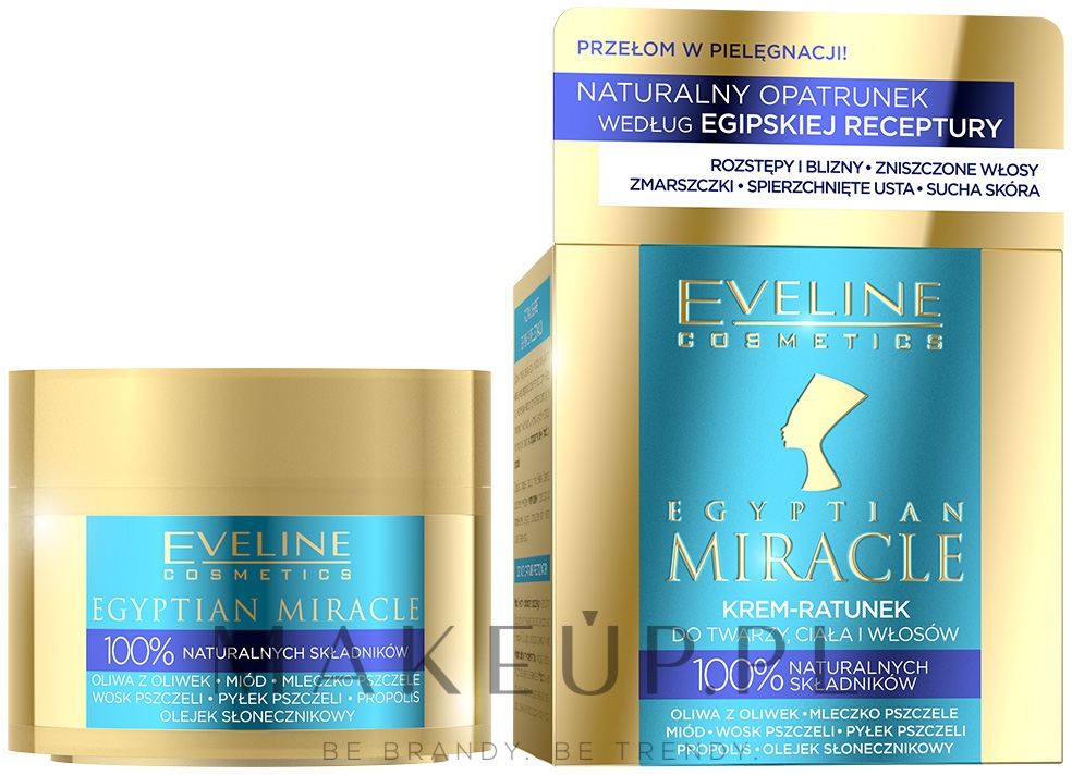 Eveline Cosmetics Egyptian Miracle - Krem-ratunek do twarzy, ciała i włosów — Zdjęcie 40 ml