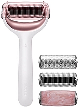 Roller do twarzy i ciała - Geske Microneedle Face And Body Roller 9 In 1 White Rose Gold — Zdjęcie N1