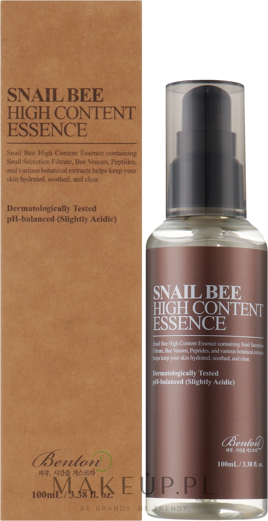 Esencja do twarzy z dużym stężeniem śluzu ślimaka i pszczelego jadu - Benton Snail Bee High Content Essence — Zdjęcie 100 ml