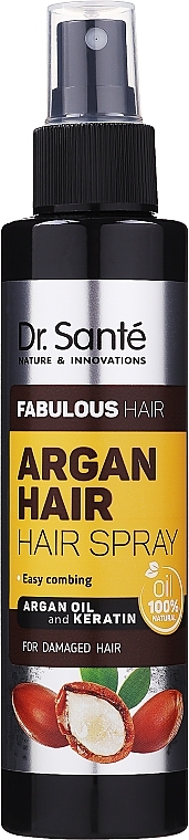 Spray do włosów ułatwiający rozczesywanie Olej arganowy i keratyna - Dr Sante Argan Hair