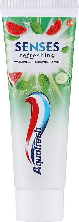 Pasta do zębów Arbuz, ogórek i mięta - Aquafresh Senses Toothpaste  — Zdjęcie N2