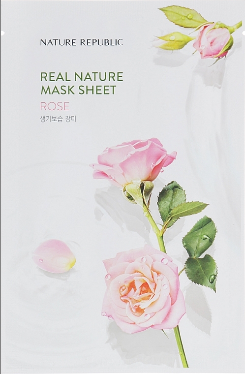 Maska w płachcie z ekstraktem z róży - Nature Republic Real Nature Mask Sheet Rose