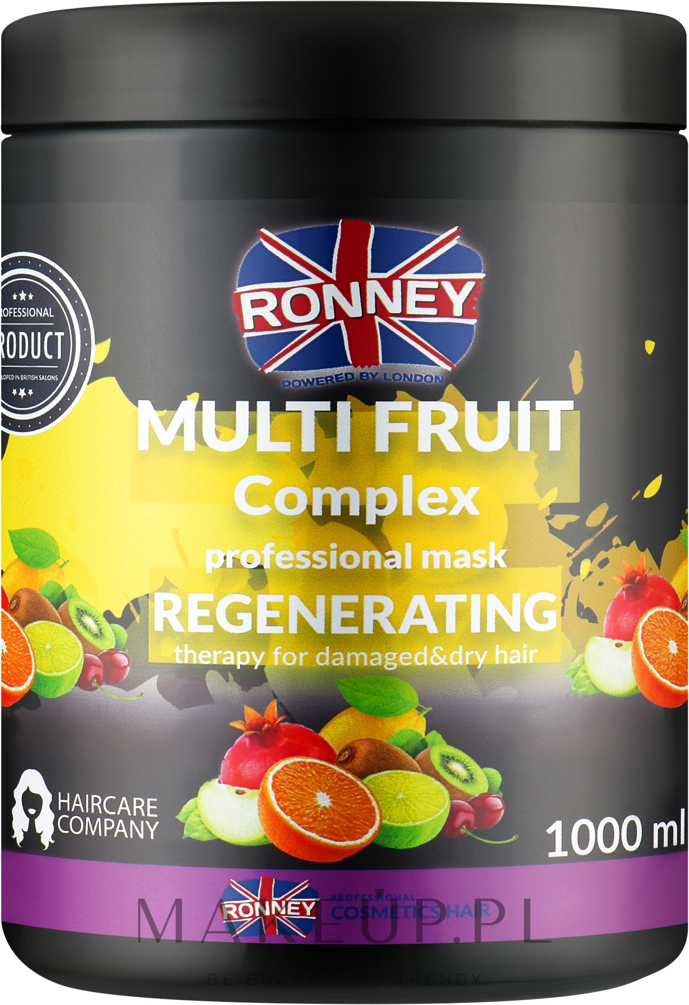Owocowa maska do włosów suchych i zniszczonych - Ronney Professional Multi Fruit Complex Regenerating Mask — Zdjęcie 1000 ml