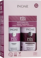 Zestaw po keratynowym prostowaniu włosów - Inoar Pos Progress Kit (shm/250ml + conditioner/250ml) — Zdjęcie N2