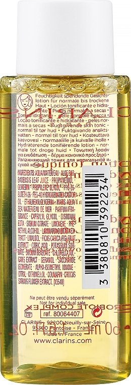 Nawilżający tonik do twarzy z ekstraktem z aloesu i kwiatami szafranu - Clarins Hydrating Toning Lotion — Zdjęcie N2