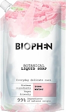 Mydło w płynie Róża - Biophen Rose Water Botanical Liquid Soap (opakowanie uzupełniające)  — Zdjęcie N1