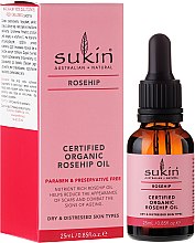 Kup Certyfikowany organiczny olej z dzikiej róży - Sukin Organic Rose Hip Oil 
