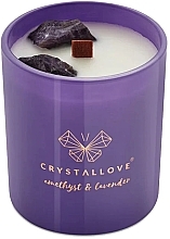 Kup Świeca sojowa z ametystem i lawendą - Crystallove Soy Candle With Amethyst And Lavender