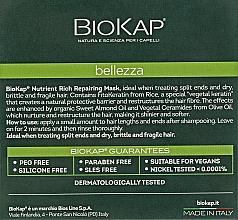 Regenerująco-odżywiająca maska do włosów - BiosLine BioKap Nutrient-Rich Repairing Mask — Zdjęcie N3