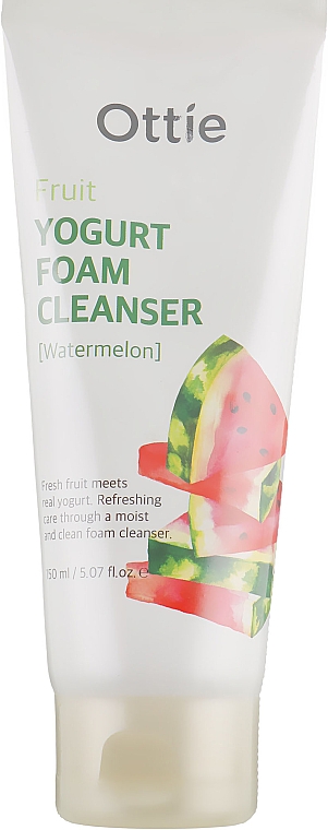 Pianka do twarzy z jogurtem owocowym - Ottie Fruits Yogurt Foam Cleanser Watermelon