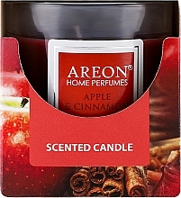 Świeca zapachowa w szklance Apple & Cinnamon - Areon Home Perfumes Apple & Cinnamon Scented Candle — Zdjęcie N1