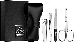 Zestaw do paznokci, 4 części, czarny - Erbe Solingen Manicure Set — Zdjęcie N3